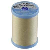 Cotton Covered Polyester: 250 yds Natural