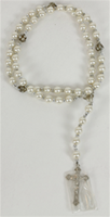17" 8MM Glass Pearl Rosary