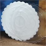 10" White Plastic Cake Plate